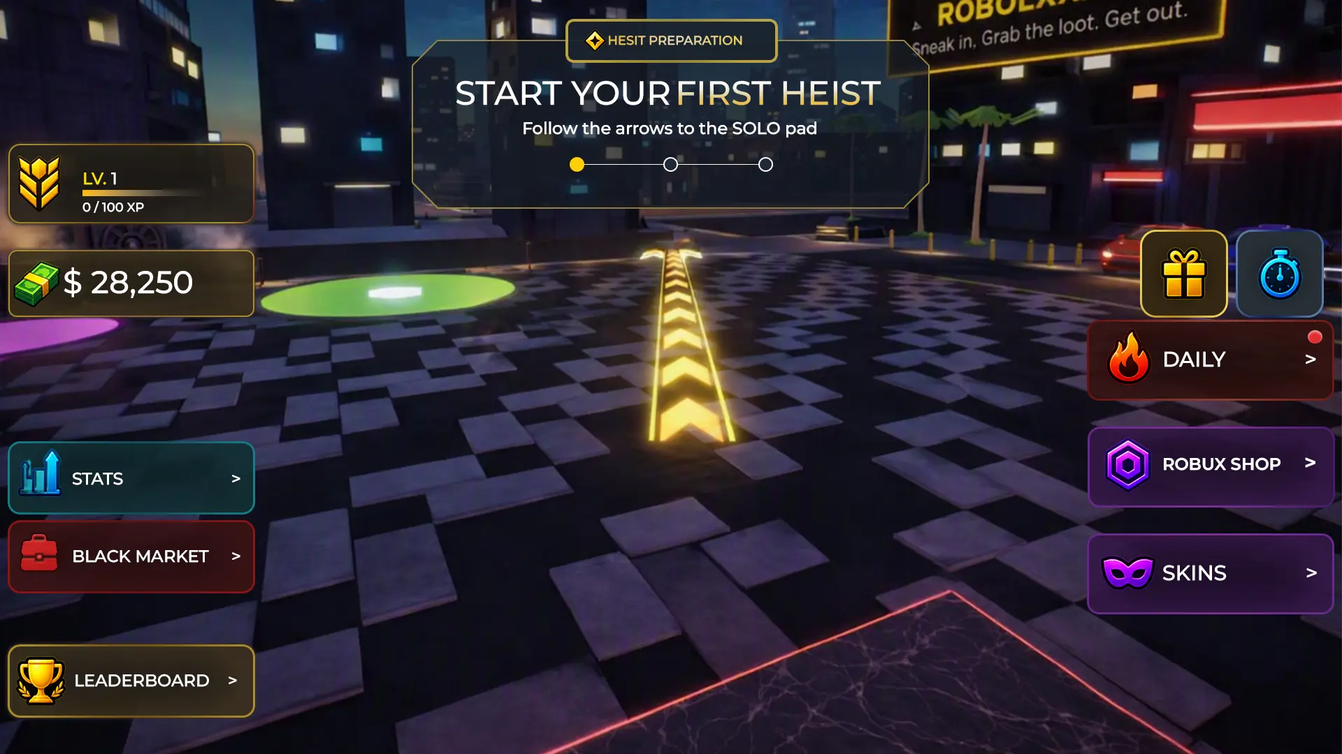 Heist game main HUD