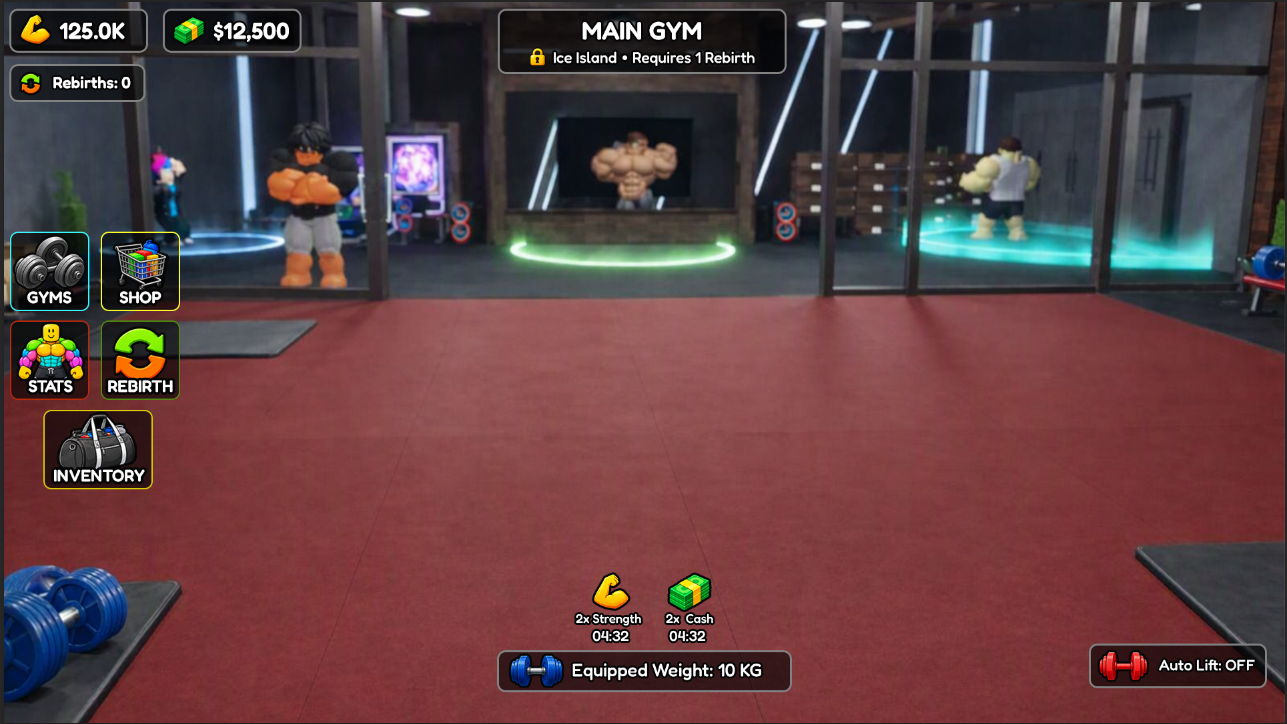 Gym game main HUD
