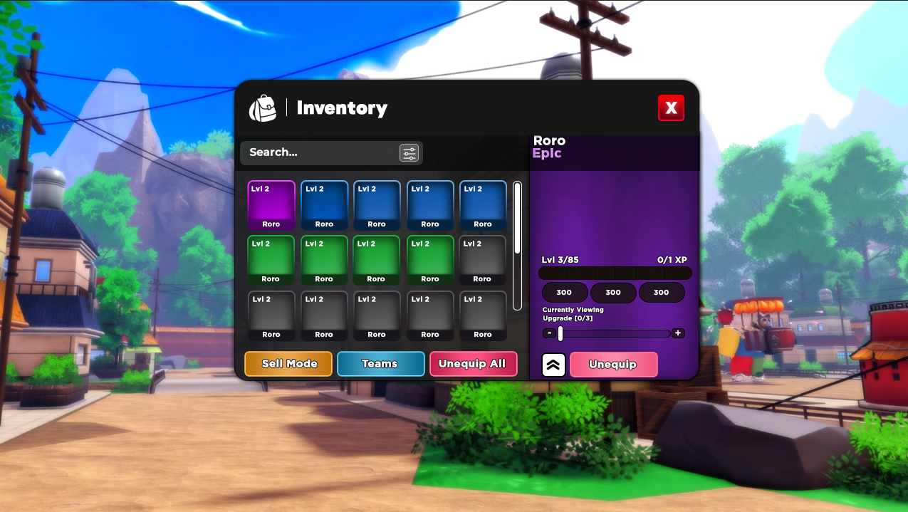 Pet inventory interface