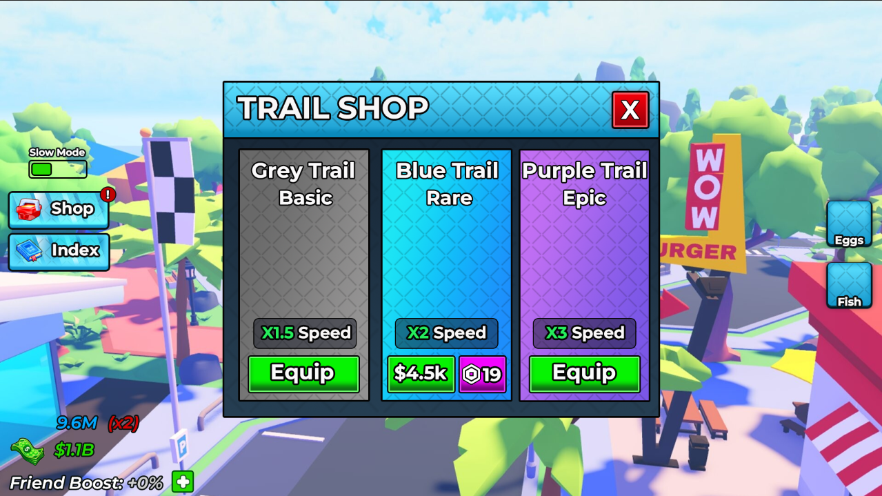 Fishing game trail shop