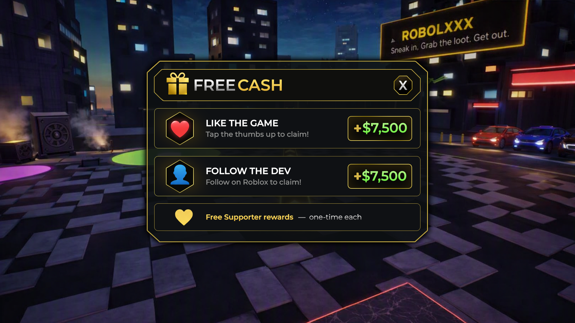 Free cash rewards